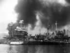 Pictures of Battleship Row during the Attack on Pearl Harbor  