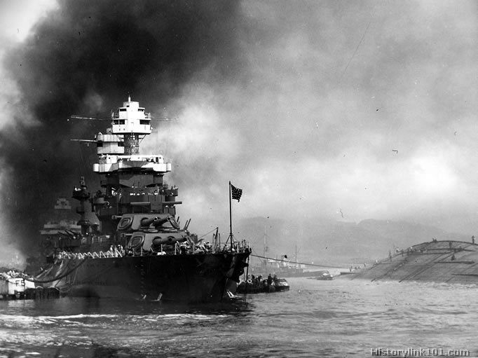 Royalty Free Picture of Attack on Pearl Harbor