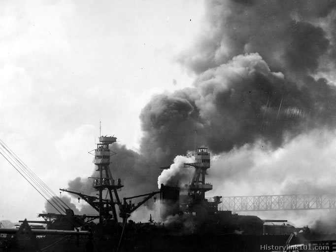 Royalty Free Picture of Attack on Pearl Harbor