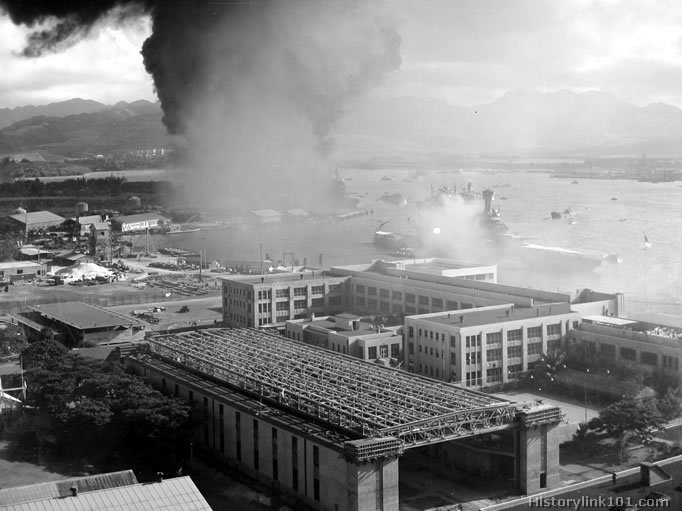 Royalty Free Picture of Attack on Pearl Harbor