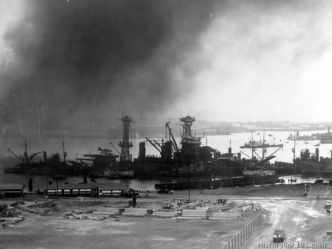 Royalty Free Picture of Attack on Pearl Harbor