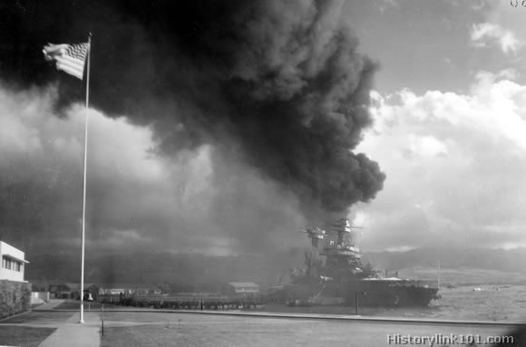 Royalty Free Picture of Attack on Pearl Harbor