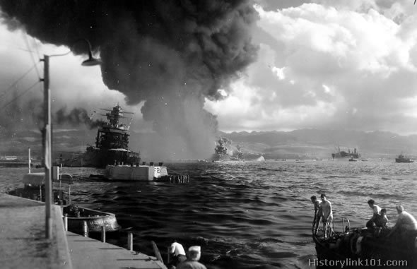 Royalty Free Picture of Attack on Pearl Harbor