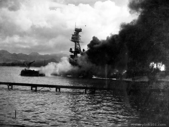 Royalty Free Picture of Attack on Pearl Harbor