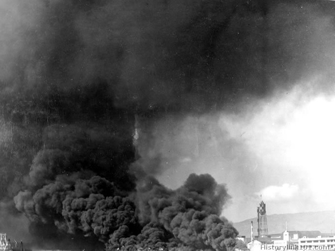 Royalty Free Picture of Attack on Pearl Harbor