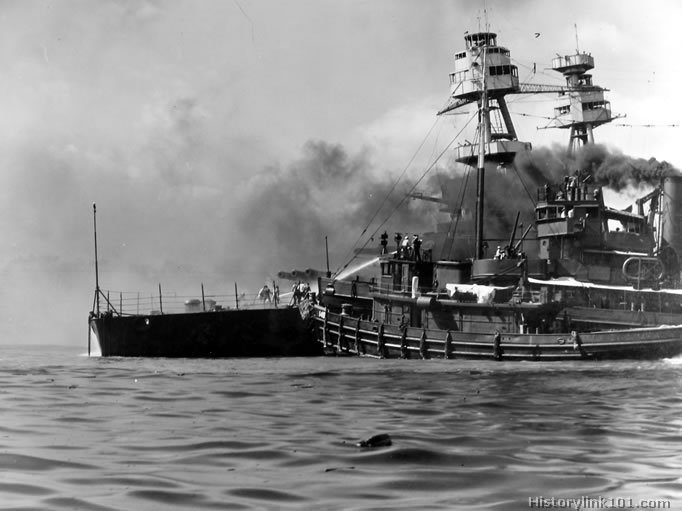 Royalty Free Picture of Attack on Pearl Harbor