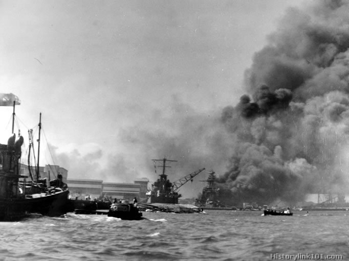 Royalty Free Picture of Attack on Pearl Harbor