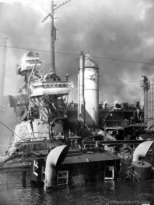 Royalty Free Picture of Attack on Pearl Harbor