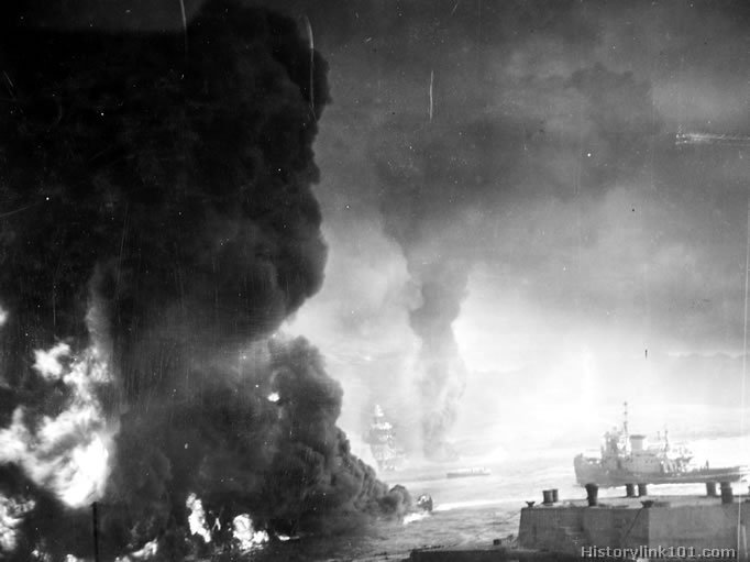 Royalty Free Picture of Attack on Pearl Harbor