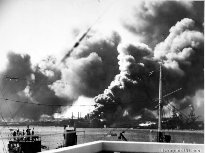 Royalty Free Picture of Attack on Pearl Harbor