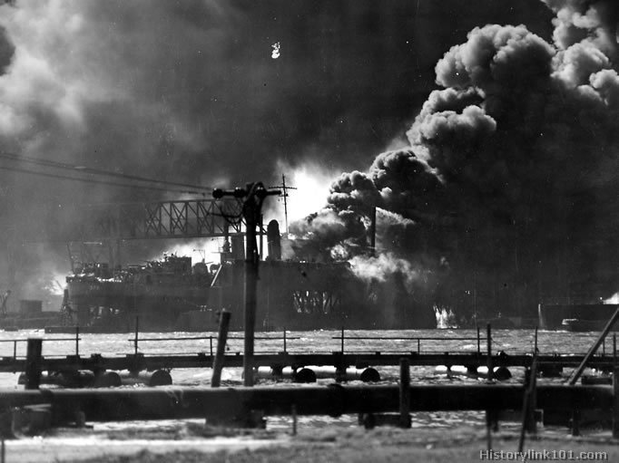 Royalty Free Picture of Attack on Pearl Harbor