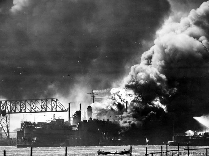 Royalty Free Picture of Attack on Pearl Harbor