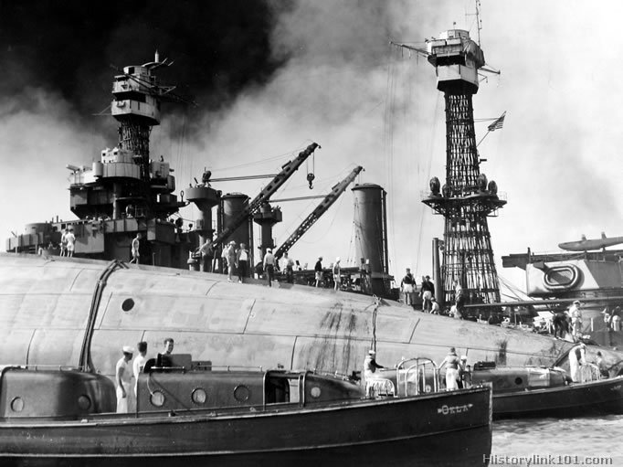 Royalty Free Picture of Attack on Pearl Harbor