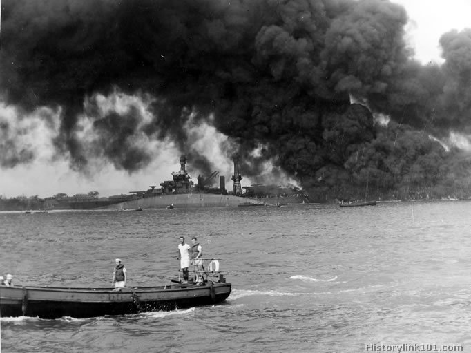 Royalty Free Picture of Attack on Pearl Harbor