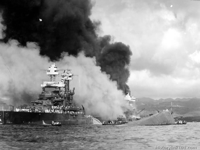 Royalty Free Picture of Attack on Pearl Harbor