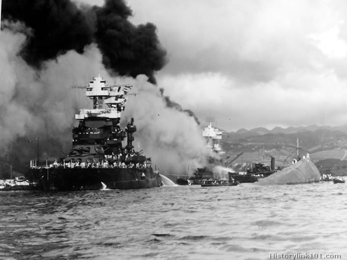 Royalty Free Picture of Attack on Pearl Harbor