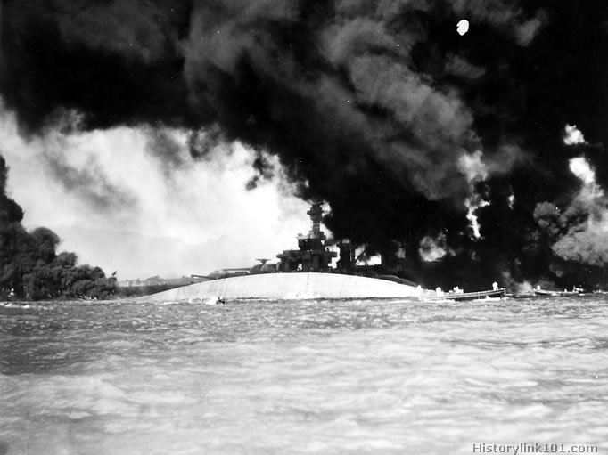 Royalty Free Picture of Attack on Pearl Harbor