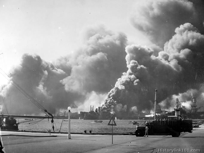 Royalty Free Picture of Attack on Pearl Harbor