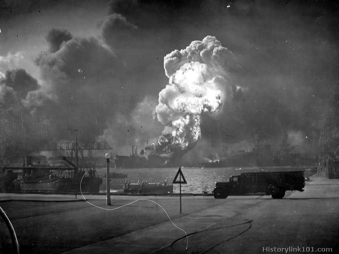 Royalty Free Picture of Attack on Pearl Harbor