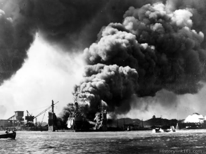 Royalty Free Picture of Attack on Pearl Harbor