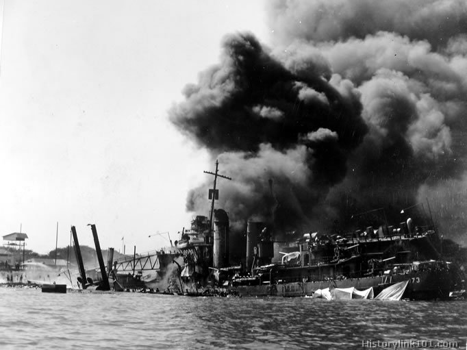 Royalty Free Picture of Attack on Pearl Harbor