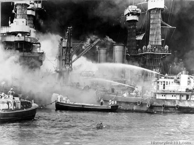 Royalty Free Picture of Attack on Pearl Harbor