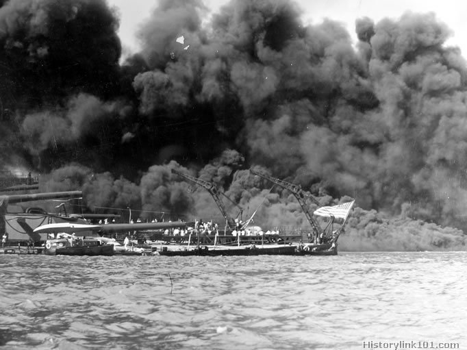 Royalty Free Picture of Attack on Pearl Harbor