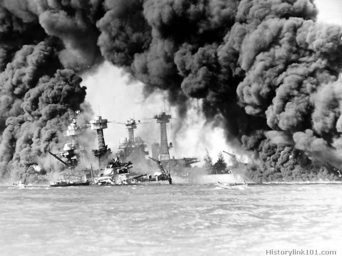 Royalty Free Picture of Attack on Pearl Harbor